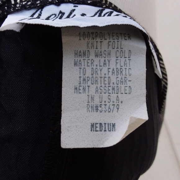 Vintage Black & Gold Jeri Marque Blouse M - Picture 2 of 12